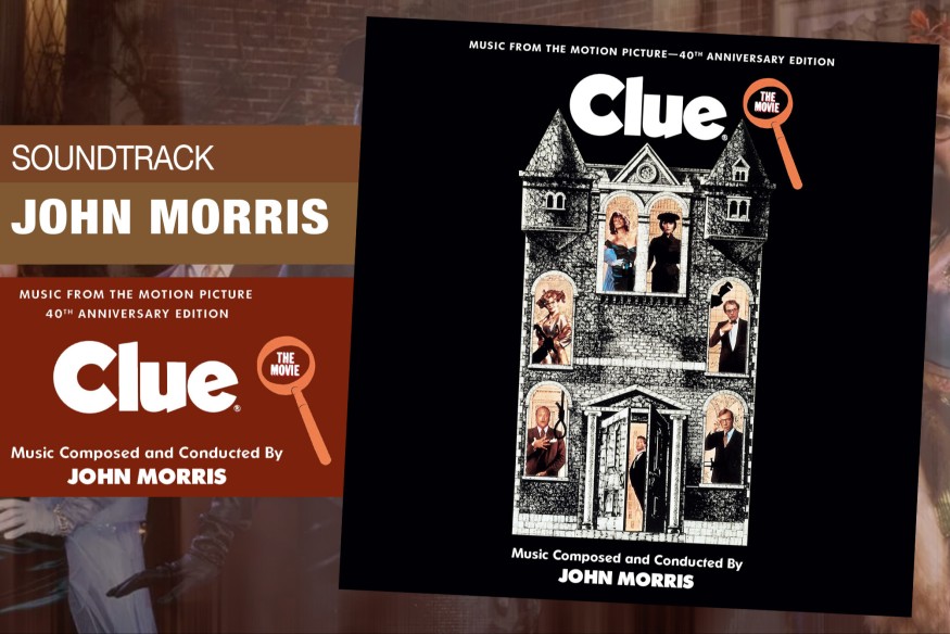 La musique de ‘Clue’ composée par l’excellent John Morris, ressort chez La-La Land Records dans une édition limitée à 1000 exemplaires
